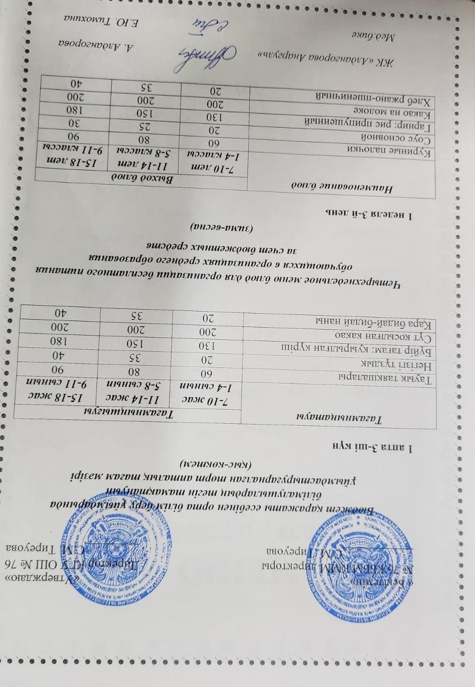 1-4 сынып, 5-11-4 сынып ХӘОТ мәзірі. Қыс-көктем 2026 жыл. / Меню 1-4 кл, 5-11 кл СУСН. Зима-весна 2026.
